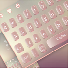 Soft Pink Simple Keyboard آئیکن