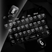 Black Abstract Glass Keyboard Theme⚫