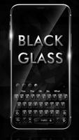 Black Abstract Glass Keyboard Theme Affiche