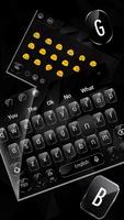 Black Abstract Glass Keyboard Theme⚫ ภาพหน้าจอ 1
