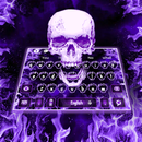 Purple Fire Skull Keyboard Theme APK