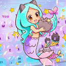 Kawaii Anime Mermaid Keyboard Theme APK