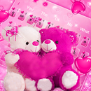 APK Pink Love Teddy Bear Keyboard