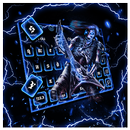 Blue Lightning Guitar Skull Keyboard APK