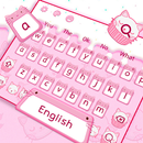 Cute Pink Cat Cupcake Keyboard Theme APK