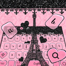 Rose Pink Paris Eiffel Tower Keyboard APK