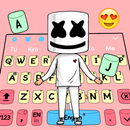 DJ Music Marshmello Pink Cartoon Keyboard Theme APK