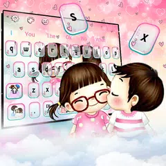 Скачать Cute Anime Couple Keyboard Theme APK