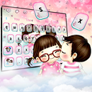 Cute Anime Couple Keyboard Theme-APK