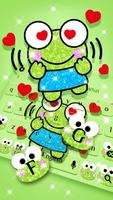 Cute Cartoon Glitter Frog keyboard capture d'écran 1