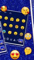 Blue Cartoon Cat Diamond Kawaii Keyboard Theme 💎 Screenshot 1