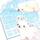 Lovely Anime Polar Bear Keyboard Theme APK