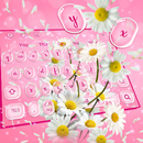 Pink Lovely Daisy Keyboard Theme APK