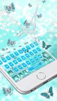 برنامه‌نما Turquoise Diamond Paris Butterfly Keyboard عکس از صفحه