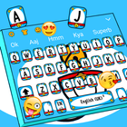 Diamond Blue Cat Kawaii Keyboard Theme ícone