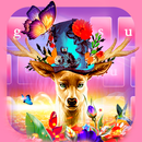 APK Color rose butterfly deer theme Keyboard