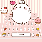 Cute Pink Bunny Rabbit Keyboard Theme icône