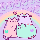 Purple Cute Kitty keyboard иконка