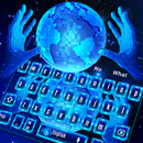 Simple Blue Hi-Tech Keyboard Theme APK