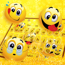 Glitter Cute Face Emoji Keyboard Theme APK