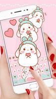 Pink Cute rabbit keyboard ảnh chụp màn hình 1