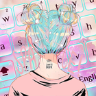 Pretty Girl keyboard أيقونة