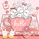 Cute Pink Anime  Bunny Keyboard APK