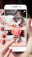 Cute Little Kitty keyboard Affiche
