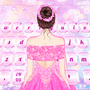 Sweet Lovely Pink Dress Girl Keyboard APK