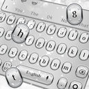 Luxury Silver Metal Glow Keyboard Theme APK