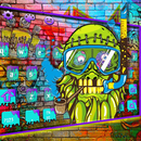 Smokediver Graffiti Skull Keyboard Theme APK