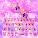 Pink Galaxy Minny Keyboard Theme APK