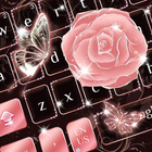 Rose Butterfly keyboard icône