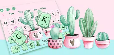 Cute Cartoon Cactus keyboard