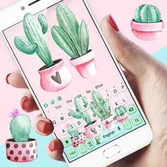 download Cute Cartoon Cactus keyboard APK