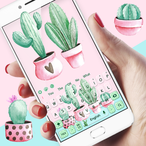 Cute Cartoon Cactus keyboard