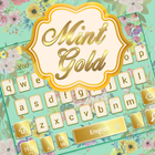 Mint And Gold Keyboard أيقونة