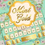 Mint And Gold Keyboard ไอคอน