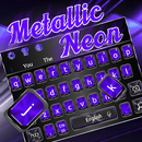 Metallic Black Purple Keyboard Theme APK