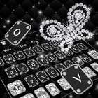 Luxury Shine Diamond Butterfly Keyboard Theme ikona