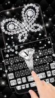 Luxury Shine Diamond Butterfly Keyboard Theme capture d'écran 1