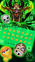 برنامه‌نما Green Weed Neon Skull Keyboard عکس از صفحه