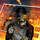 Hip Hop Fire Skull Keyboard Theme APK