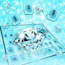 Glossy Blue Diamond Keyboard Theme APK