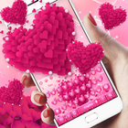 Pink love Heart keyboard icône
