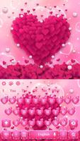 Pink love Heart keyboard ảnh chụp màn hình 3