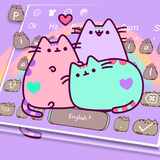 Cuteness Cartoon Pusheen Cat Keyboard Theme-icoon