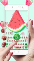 Cute Watermelon keyboard Affiche
