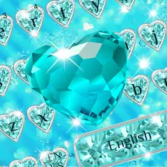 Blue Heart Diamond keyboard APK download