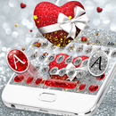 Luxury Red Heart Glitter Keyboard Theme 💖 APK